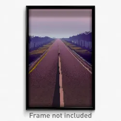 Pixel Art Poster - Bleak Lane (8 Bit Psychedelic Trippy Weird Video Game Print)