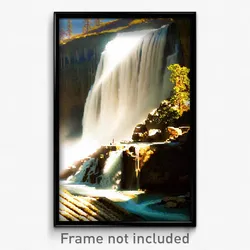 Pixel Art Poster - Well Made Falls (8 Bit Psychedelic Trippy Video Game Print)