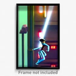 Pixel Art Poster - Animated Cdmx (8 Bit Psychedelic Trippy Video Game Print)