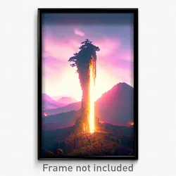 Pixel Art Poster - Wild Vicarge (8 Bit Psychedelic Trippy Video Game Print)