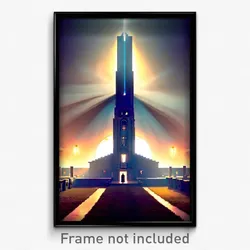 Pixel Art Poster - Massive Convent (8 Bit Psychedelic Trippy Video Game Print)