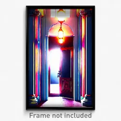 Pixel Art Poster - Gorgeous Entrance (8 Bit Psychedelic Trippy Video Game Print)