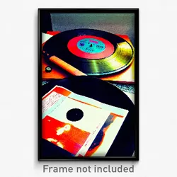Pixel Art Poster - Measly Vinyl Record (8 Bit Psychedelic Video Game Print)