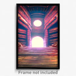 Pixel Art Poster - Dizzying Lair (8 Bit Psychedelic Trippy Video Game Print)