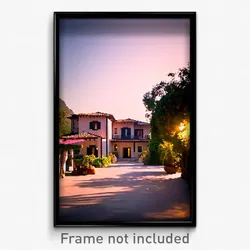 Pixel Art Poster - Silent Villa (8 Bit Psychedelic Trippy Video Game Print)