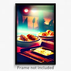 Pixel Art Poster - Showy Enchiladas (8 Bit Psychedelic Trippy Video Game Print)