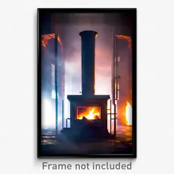 Pixel Art Poster - Hidden Furnace (8 Bit Psychedelic Trippy Video Game Print)