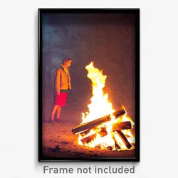 Pixel Art Poster - Old Fashioned Fire (8 Bit Psychedelic Video Game Print)