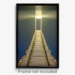 Pixel Art Poster - Ordinary Ziggurat (8 Bit Psychedelic Trippy Video Game Print)