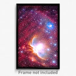Pixel Art Poster - Blissful Nebula (8 Bit Psychedelic Trippy Video Game Print)
