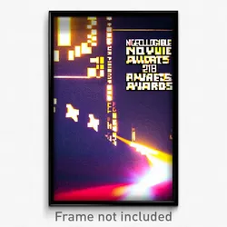 Pixel Art Poster - Negligible Movie Awards (8 Bit Psychedelic Video Game Print)