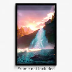 Pixel Art Poster - Wild Cascade (8 Bit Psychedelic Trippy Video Game Print)