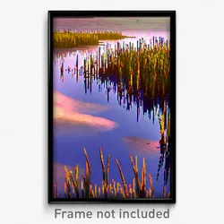 Pixel Art Poster - Modest Marsh (8 Bit Psychedelic Trippy Video Game Print)