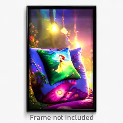 Pixel Art Poster - Enchanted Pillow (8 Bit Psychedelic Trippy Video Game Print)
