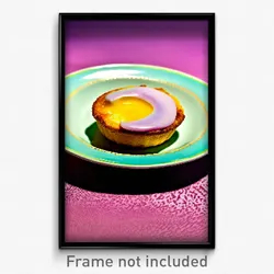 Pixel Art Poster - Nifty Pastel De Nata (8 Bit Psychedelic Video Game Print)