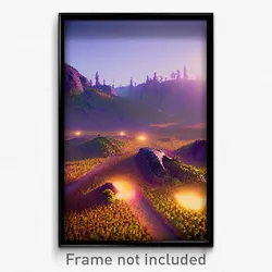Pixel Art Poster - Meager Tundra (8 Bit Psychedelic Trippy Video Game Print)