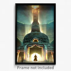 Pixel Art Poster - Voluminous Tomb (8 Bit Psychedelic Trippy Video Game Print)