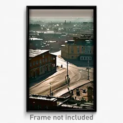 Pixel Art Poster - Grimy Swedish City (8 Bit Psychedelic Video Game Print)