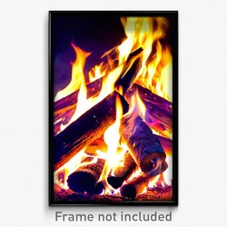 Pixel Art Poster - Impeccable Bonfire (8 Bit Psychedelic Video Game Print)
