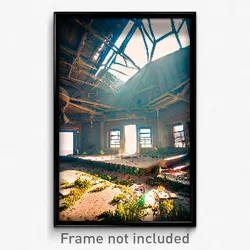 Pixel Art Poster - Abandoned Lookout (8 Bit Psychedelic Trippy Video Game Print)
