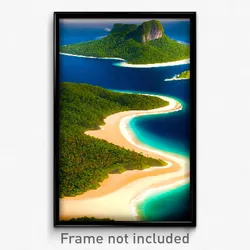 Pixel Art Poster - Bold Island (8 Bit Psychedelic Trippy Weird Video Game Print)