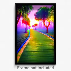 Pixel Art Poster - Normal Path (8 Bit Psychedelic Trippy Weird Video Game Print)
