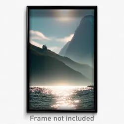 Pixel Art Poster - Wavy Highland (8 Bit Psychedelic Trippy Video Game Print)
