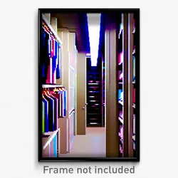 Pixel Art Poster - Dense Closet (8 Bit Psychedelic Trippy Video Game Print)