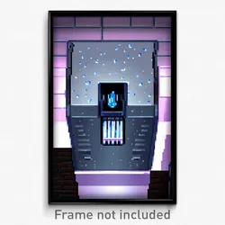 Pixel Art Poster - Bold Ice Machine (8 Bit Psychedelic Trippy Video Game Print)