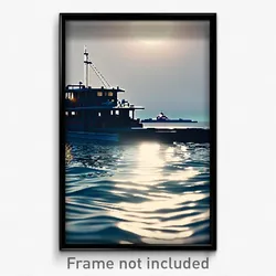 Pixel Art Poster - Hidden Ferry (8 Bit Psychedelic Trippy Video Game Print)