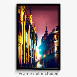 Pixel Art Poster - Authentic Madrid (8 Bit Psychedelic Trippy Video Game Print)