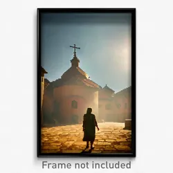 Pixel Art Poster - Beloved Monastery (8 Bit Psychedelic Trippy Video Game Print)