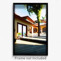 Pixel Art Poster - Vacant Villa (8 Bit Psychedelic Trippy Video Game Print)