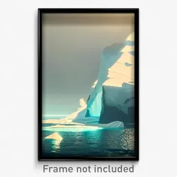 Pixel Art Poster - Subtle Iceberg (8 Bit Psychedelic Trippy Video Game Print)