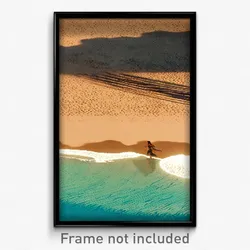 Pixel Art Poster - Bronze Beach (8 Bit Psychedelic Trippy Video Game Print)