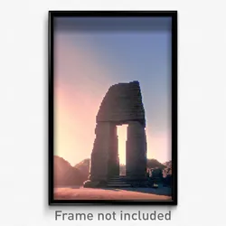 Pixel Art Poster - Classic Megalith (8 Bit Psychedelic Trippy Video Game Print)