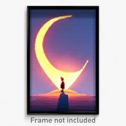 Pixel Art Poster - Flickering Mound (8 Bit Psychedelic Trippy Video Game Print)