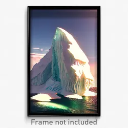 Pixel Art Poster - Gregarious Iceberg (8 Bit Psychedelic Video Game Print)