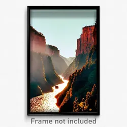 Pixel Art Poster - Rare Gorge (8 Bit Psychedelic Trippy Weird Video Game Print)