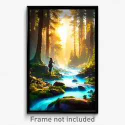 Pixel Art Poster - Esteemed Brook (8 Bit Psychedelic Trippy Video Game Print)