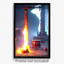 Pixel Art Poster - Normal Forge (8 Bit Psychedelic Trippy Video Game Print)
