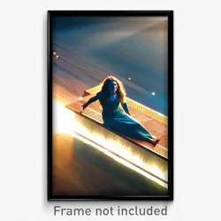 Pixel Art Poster - Blissful Ledge (8 Bit Psychedelic Trippy Video Game Print)
