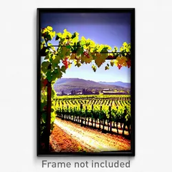 Pixel Art Poster - Vivacious Vineyard (8 Bit Psychedelic Video Game Print)