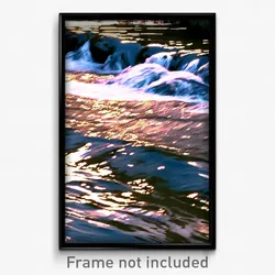 Pixel Art Poster - Reflecting Rapids (8 Bit Psychedelic Trippy Video Game Print)