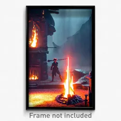 Pixel Art Poster - Strange Forge (8 Bit Psychedelic Trippy Video Game Print)