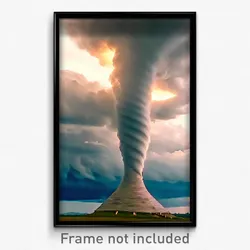 Pixel Art Poster - Famous Tornado (8 Bit Psychedelic Trippy Video Game Print)