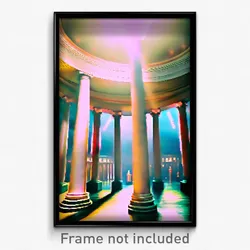 Pixel Art Poster - Grand Pillar (8 Bit Psychedelic Trippy Video Game Print)