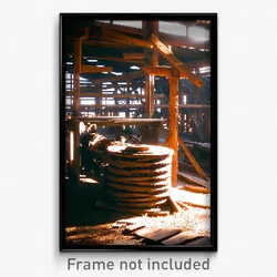 Pixel Art Poster - Neglected Sawmill (8 Bit Psychedelic Trippy Video Game Print)