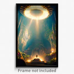 Pixel Art Poster - Gargantuan Grotto (8 Bit Psychedelic Trippy Video Game Print)