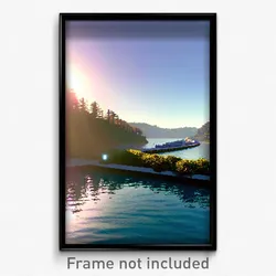 Pixel Art Poster - Lovely Inlet (8 Bit Psychedelic Trippy Video Game Print)